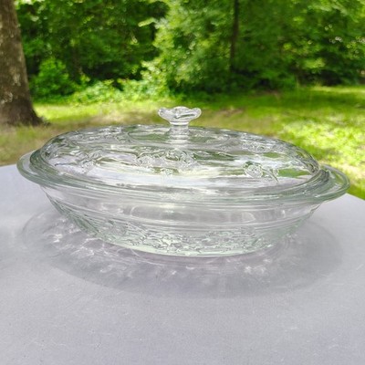 Anchor Hocking Savannah Clear Oval Covered Casserole 2 Quart