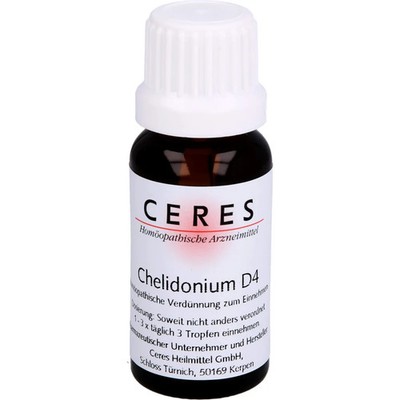 CERES Chelidonium D 4 Dilution 20 ml PZN 00971258