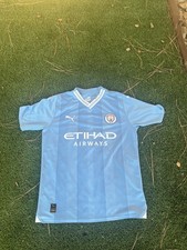 Men's Medium PUMA Authentic MANCHESTER CITY HOME JERSEY 23/24 770437-01 BLUE