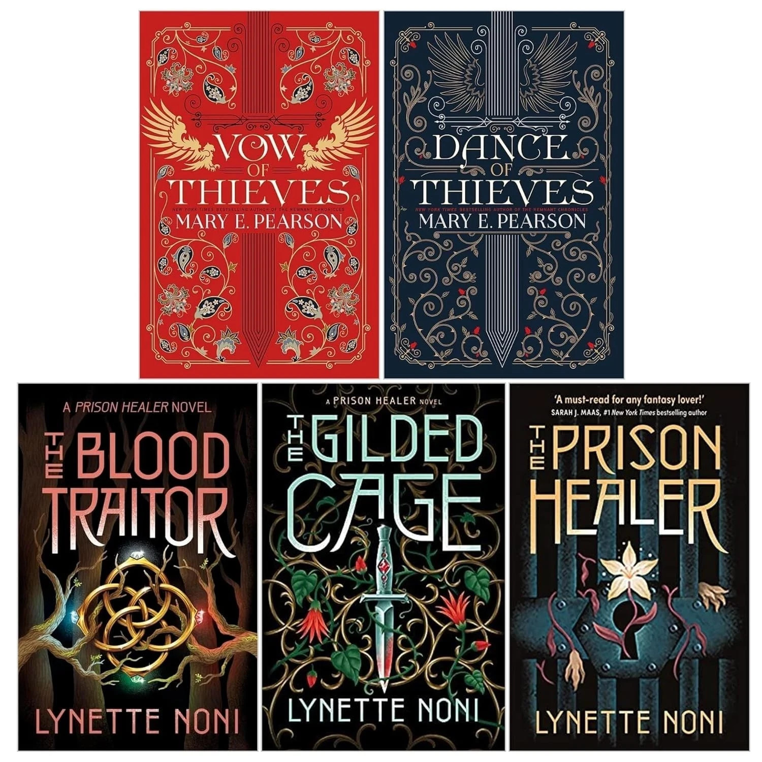 The Prison Healer Series By Lynette Noni & Mary E. Pearson 5 Books Set  Gilded