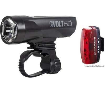 CAT EYE Beleuchtungskit GVolt 60 Kit für vorne + Rapid Micro G für hinten