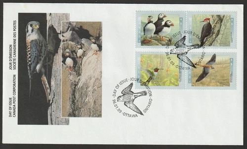 Canada #1594a, Birds of Canada-1, Type C, Official First Day Cover, FDC 1996
