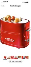 Nostalgia Coca-Cola Hot Dog Pop-Up Toaster 2 Dogs/2 Buns Variable Browning Red