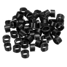 Silicone Rubber Circle Bands 50pcs Non-Slip 3/8" Black Plate for Books, Art