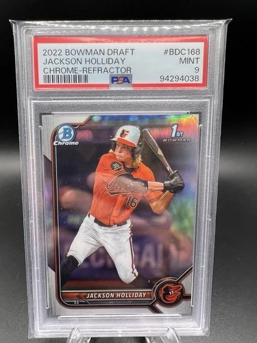 2022 BOWMAN CHROME DRAFT JACKSON HOLLIDAY  1ST REFRACTOR PSA 9