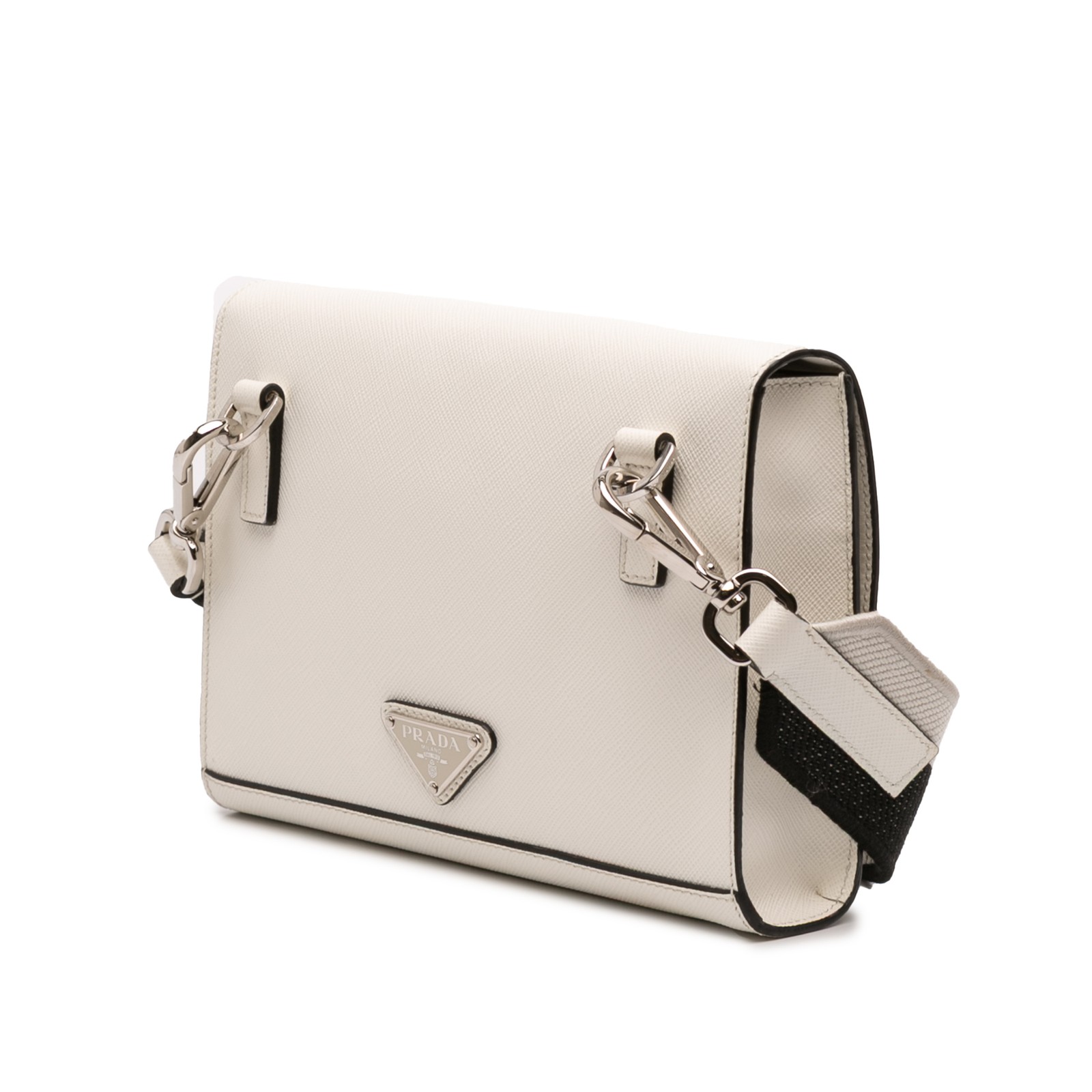 Authenticated Prada Saffiano Triangle Embossed Lo… - image 2