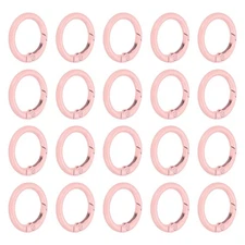1 in Spring O Ring, 50pcs O Ring Clip Keyring Purse Buckle Metal, Light Pink
