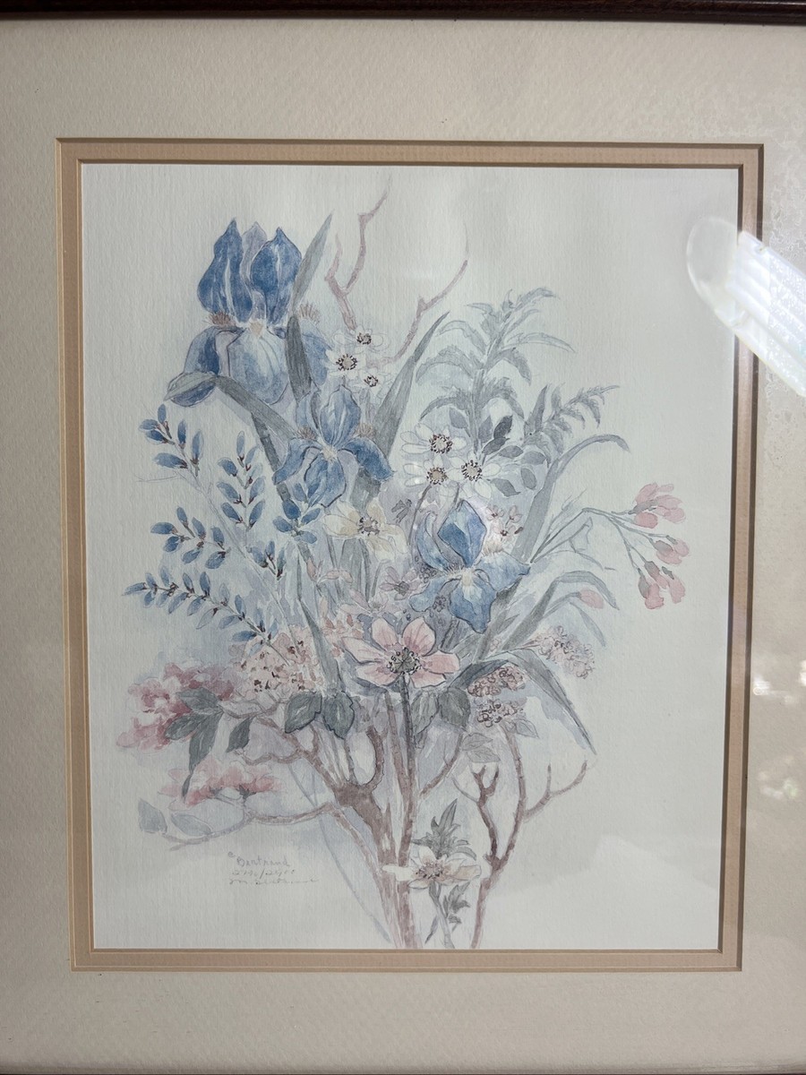 Mary Vincent Bertrand Floral Print Matted Framed Signed 2796/2900