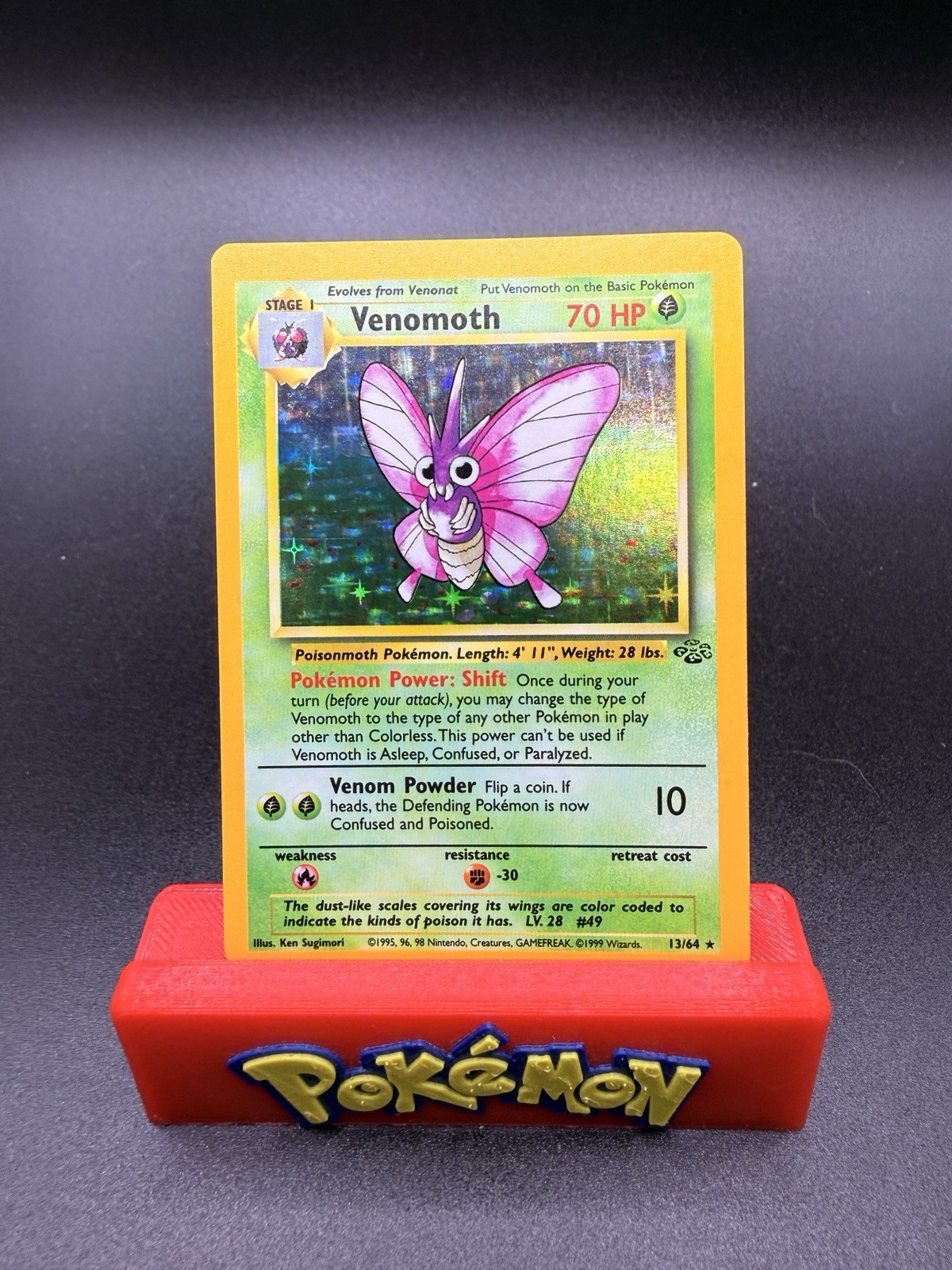 Venomoth 13/64 Jungle Set - Holo Pokemon Card - NM/Mint