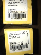Bussmann FRS R 200 Amp Fuse Class RK5 600 Volts Energy Efficient Lot Of 2