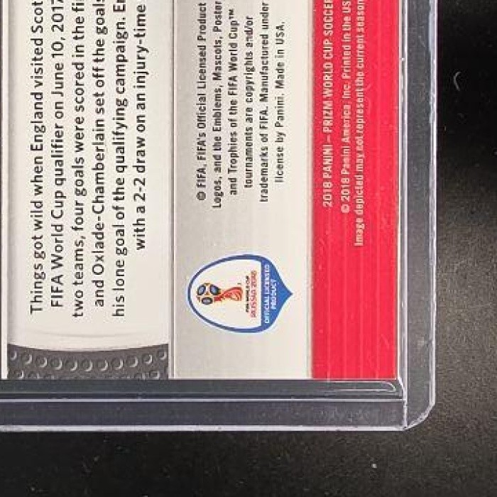 Alex Oxlade-Chamberlain 2018 Panini Prizm World Cup Soccer #63 Gold Lazer /15 view 10