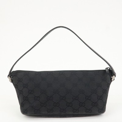 GUCCI ブラック ポーチバッグ グッチ ジャッキー〕スモール ポーチ ・ブラック レザー | GUCCI公式