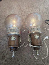 Vintage Michelob 14" Wall Beer Bar Lights Made in USA Set of 2 