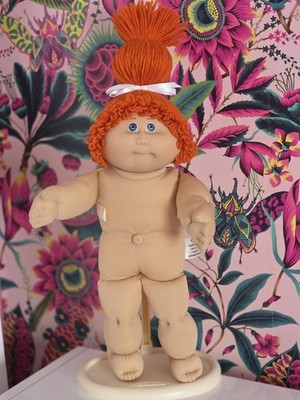 Vintage Jesmar Cabbage Patch Kids Girl Doll Orange/Red hair. 