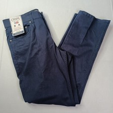 Chaps 5-Pocket Twill Pants Men’s Size 32x30 Navy Blue Slim Straight Fit Stretch