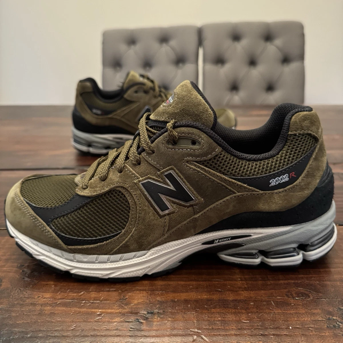 New Balance 2002R Woodland Black Cement Olive Green Men\'s Shoes Sneakers U2002RR New Balance 2002R Woodland / Black Cement - Jul 2025  main image 3
