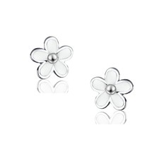 Solid 925 Sterling Silver Little Daisy Earrings Studs for Women Teen Girls Petit
