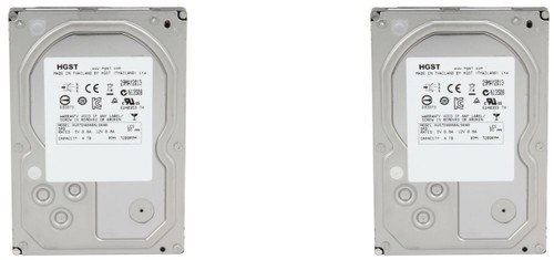 Lot of 2 HGST Ultrastar 7K4000  4TB @ 7.2K  3.5" SAS HDD HUS724040ALS640