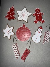 Iced Cookie Christmas Ornaments Gingerbread 9 Ornaments