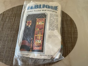 New VINTAGE COATS AND CLARK POCKET WALL HANGING EMBROIDERY KIT