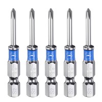 "5Pcs PH0 Phillips Bits FüR 1/4\" Sechskantschaft, 2\" Lang, Poliert"