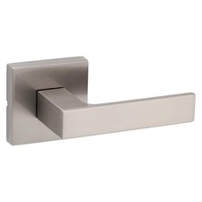Kwikset Singapore Square Satin Nickel Hall/Closet Door Handle with Microban