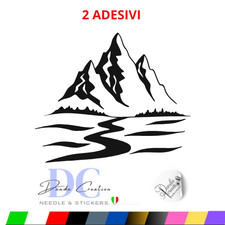 2 Mountain Tracking Stickers Sticker Car Motorcycle Camper Helmet Scooter Decal Vinyl