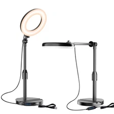 Portable Travel Ring Light for Laptop Zoom Video Conference, 5'' Bright Circl...