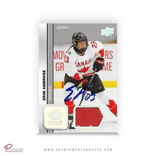 Erin Ambrose Team Canada Autographed 23-24 UD Woman Hockey Card GU Jersey #48