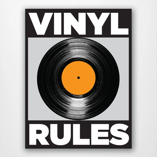 Vinyl Rules Retro Self Adhesive Vinyl Sticker