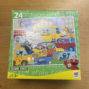 Sesame Street 24 Piece Puzzle Milton Bradley Traffic Scene