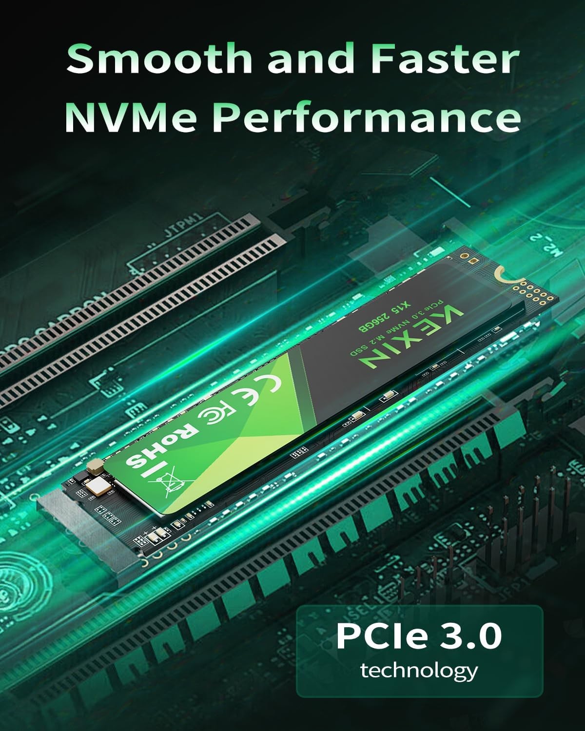 SSD M.2 NVMe interno KEXIN 256GB compatible con laptop, PC, gaming, imagen 5
