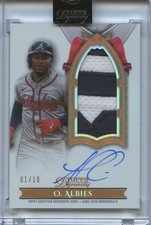 Ozzie Albies 2024 Topps Dynasty Auto Autograph Game Worn Patch Braves 1/10