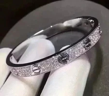 5.00CT Round Cut Lab Created Diamond Women's Bangle Bracelet 14K White Gold Over