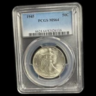 1945 Walking Liberty Half Dollar PCGS MS64 50c Mint State Uncirculated 1945-P