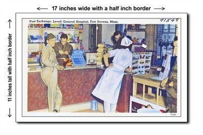 Massachusetts 1940s - Post Exchange, Lovell General Hospital, F - 11x17 Poster