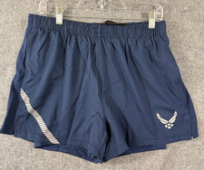 U.S. Air Force PT Running Shorts Womens L Blue Reflective Liner USA Made NWT