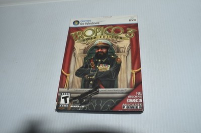 Tropico 3: Gold Edition (PC, 2010) CIB Manual and Sleeve (RPB382)