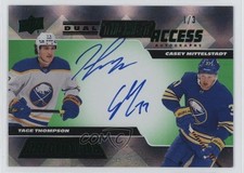 2024 Upper Deck Credentials Green 1/3 Tage Thompson Casey Mittelstadt Auto 06cs