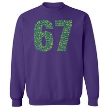 67 Meme Irish Clover - Six Seven 6-7 St Patrick's Day Unisex Crewneck Sweatshirt