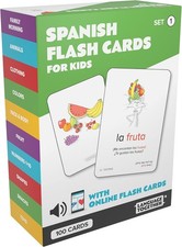 Spanish Flash Cards for Kids: 100 First Words with Online Audio -...