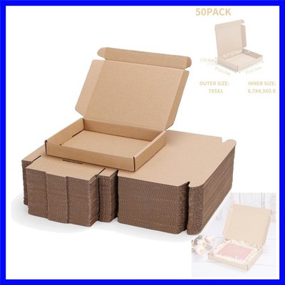 7x5x1 inch Shipping Boxes Bulk 50 Pack Brown, Tab Lock Tuck Top Mailer Boxes ...