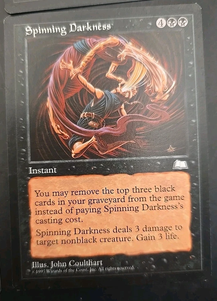 Spinning Darkness Weatherlight MTG Regular Lightly Played (4 Cards) #1 - Image 3 of 4