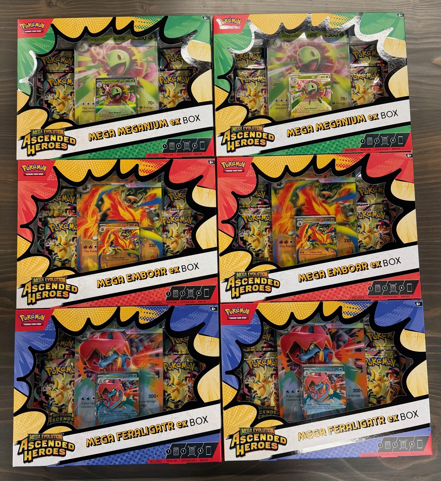 Pokemon Ascended Heroes EX Collection Box Case (6 Boxes) New Factory Sealed