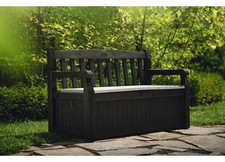 Keter 250295 Solana 70 Gallon Outdoor Storage Bench - Grey