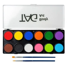 TAG Face & Body Paint - Regular Palette 12 x 10g