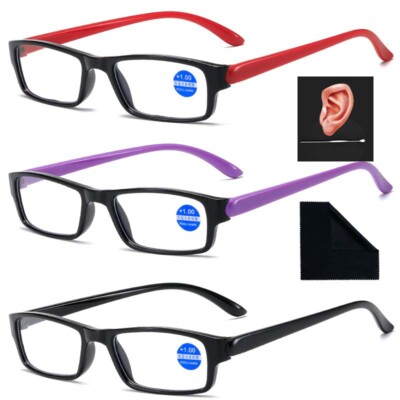 3x Modische Lesebrille Damen Herren Verschiedene Farben Wählbar Lesebrillen