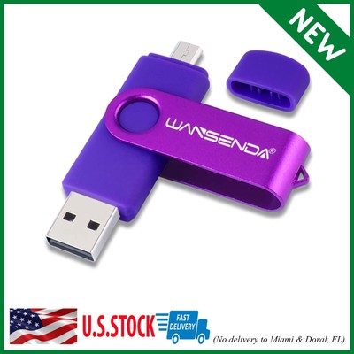 WANSENDA OTG 2 in 1 Micro USB Flash Drive 16GB 32GB 64GB 128GB 256G USB Thumb Dr