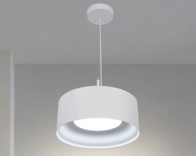 VISA Lighting CP4424 LED 32 IN Direct Drum Pendant, White