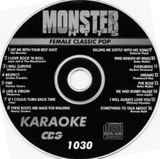 Female Classic Pop Monster Hits Karaoke CD G 1030 Pointer Sisters,Bette Midler